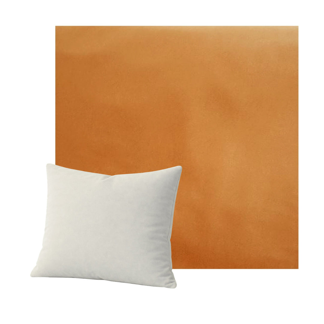 Caramel Brown Faux Leather Throw Pillow