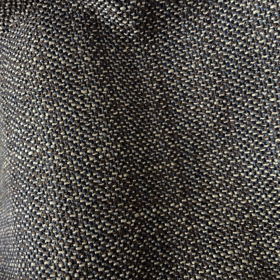 Close-up fabric swatch of Midnight Charcoal Premium Weave, a near-black charcoal heavyweight upholstery weave