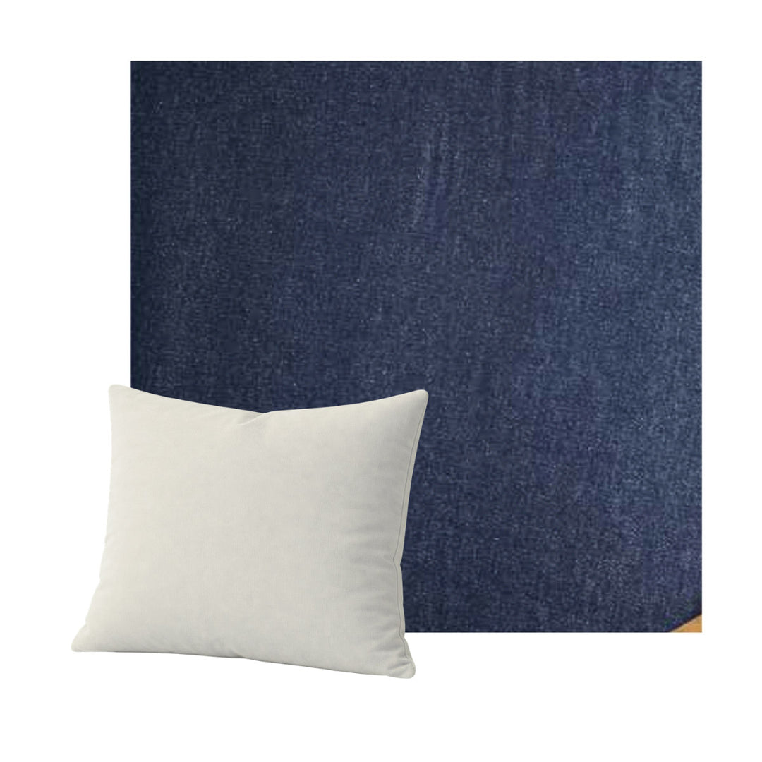 Blue Denim Canvas Throw Pillow