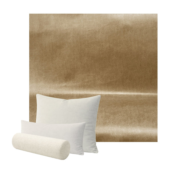Camel Faux Leather Custom Pillow Cover