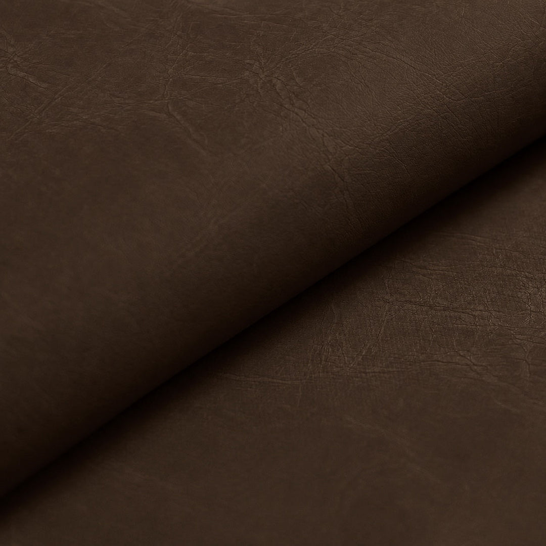 Vegan Espresso Leather Throw Pillow