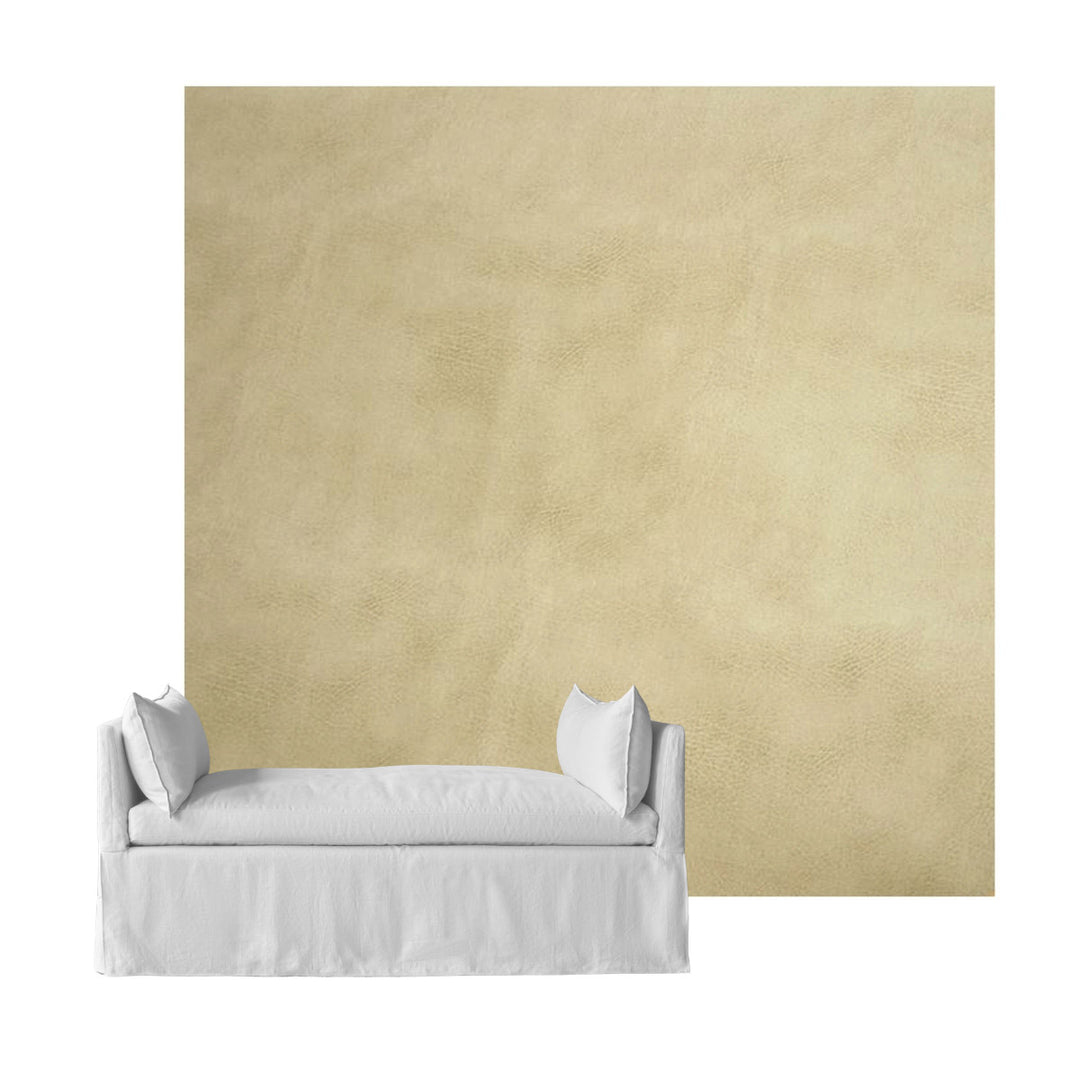 Soft Cream Faux Leather Custom Daybed Cover
