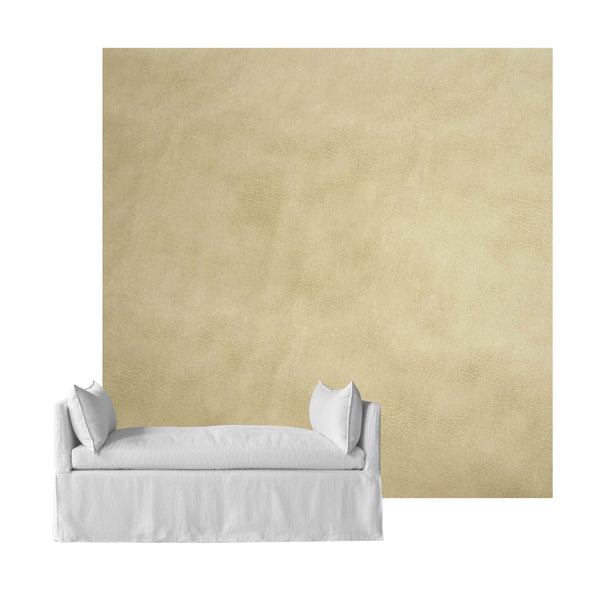 Soft Cream Faux Leather Custom Daybed Cover