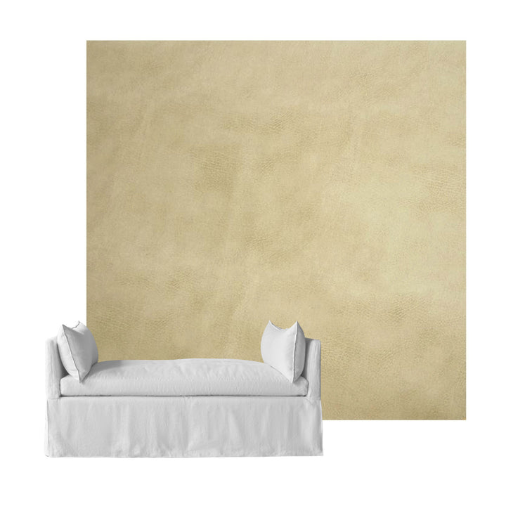 Soft Cream Faux Leather Custom Daybed Cover
