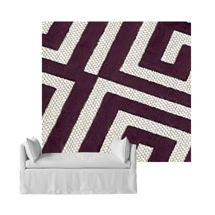 Art Deco Plum Custom Daybed Cover