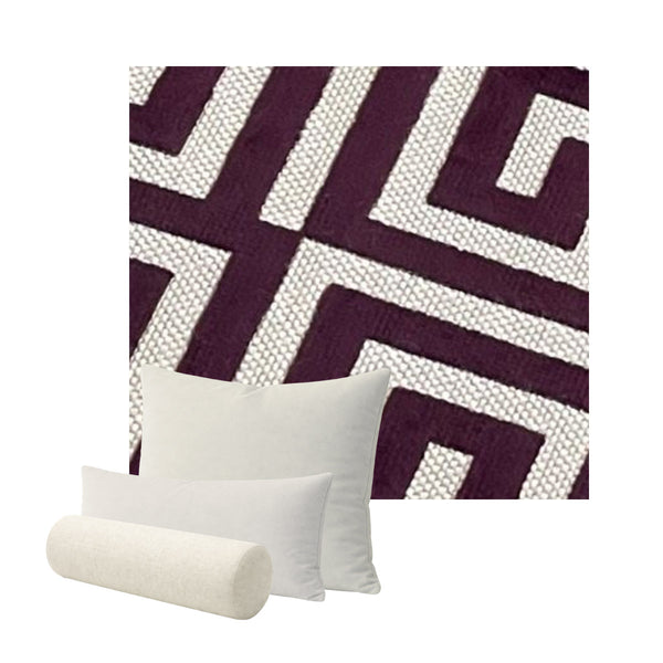 Art Deco Plum Custom Pillow Cover