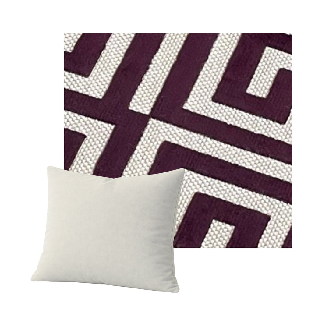 Art Deco Plum Throw Pillow