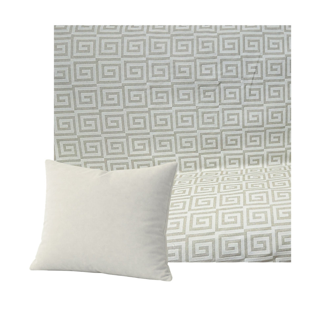 Ivory Greek Throw Pillow