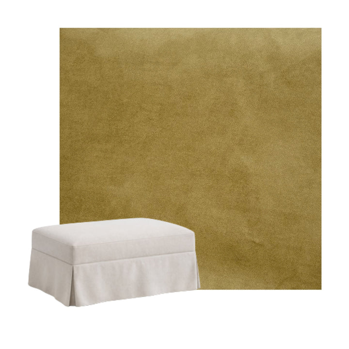 Golden Flax Performance Twill Custom Ottoman Slipcover