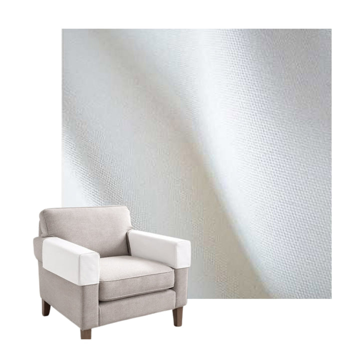 Classic White Canvas Custom Armrest Cover