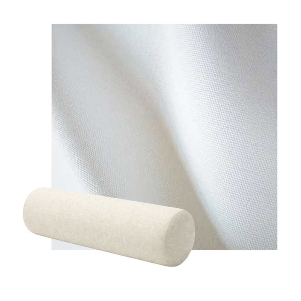 Classic White Canvas Bolster Pillow