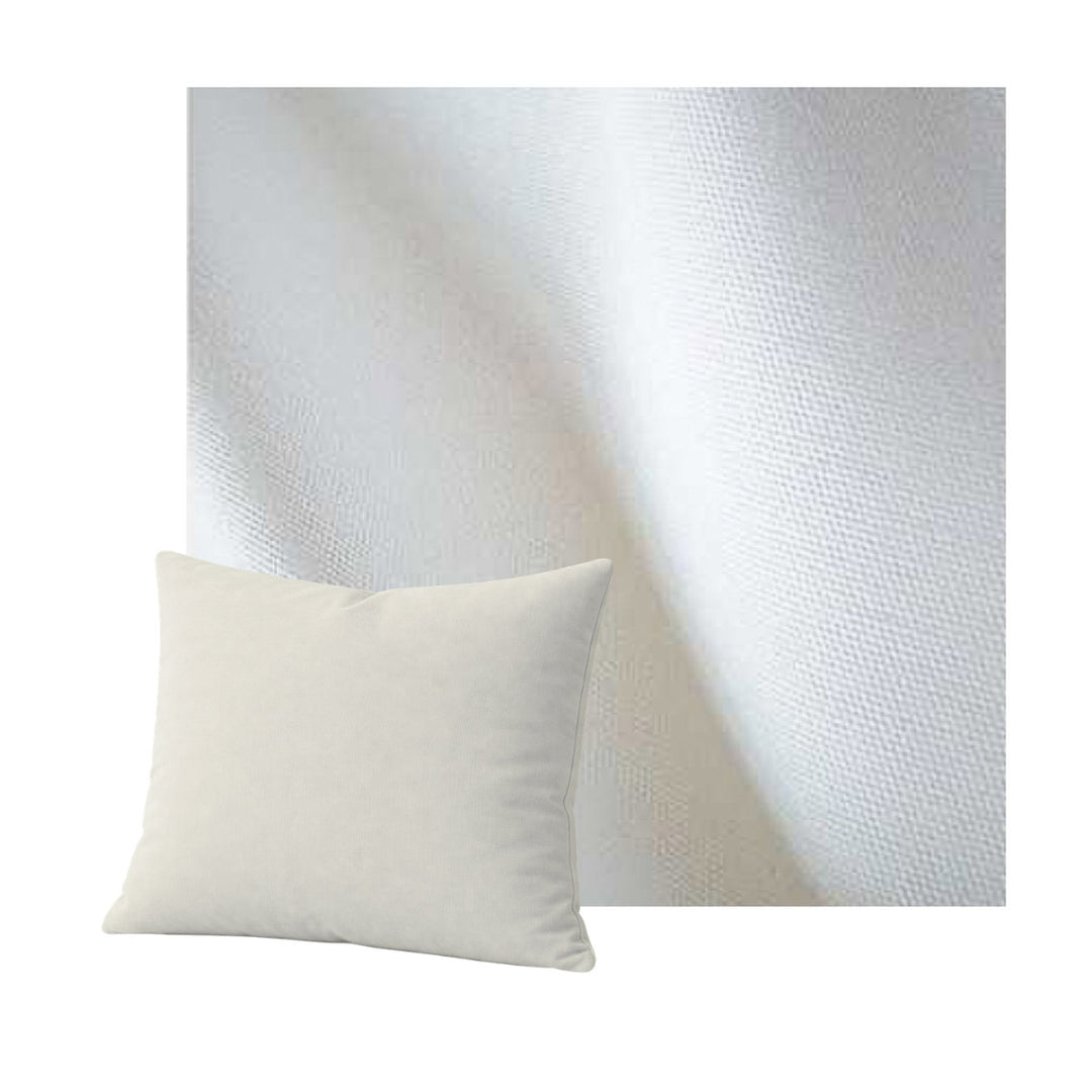 Classic White Canvas Throw Pillow