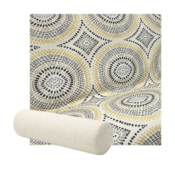 Geometric Medallion Premium Weave Bolster Pillow