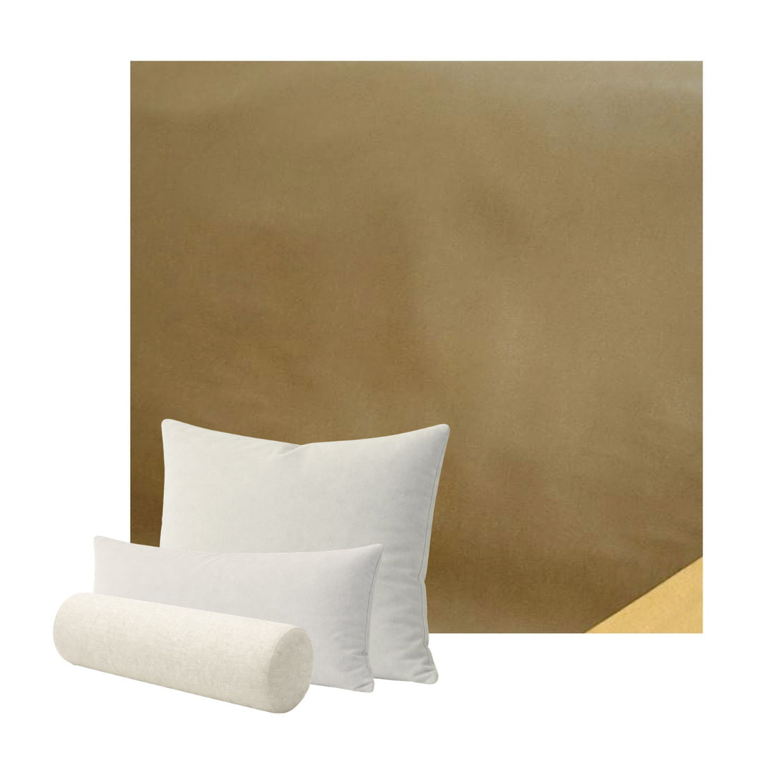 Camel Brown Faux Leather Custom Pillow Cover