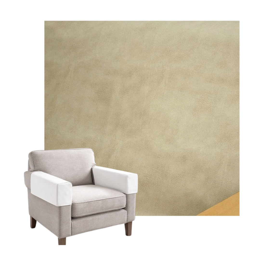 Light Tan Faux Leather Custom Armrest Cover