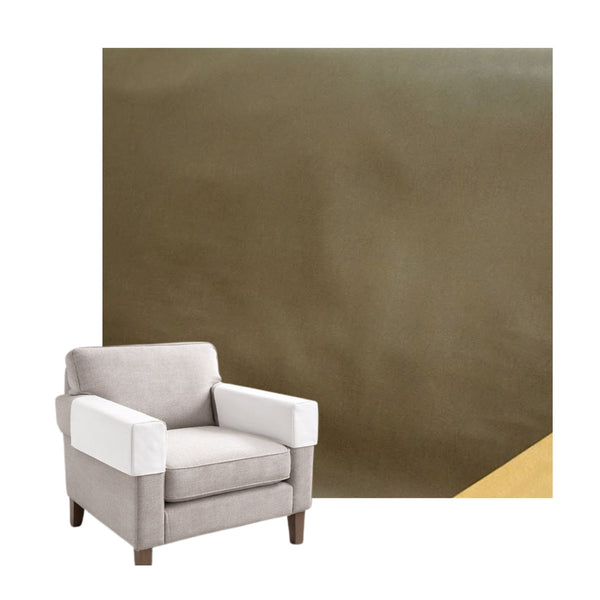 Rich Brown Faux Leather Custom Armrest Cover