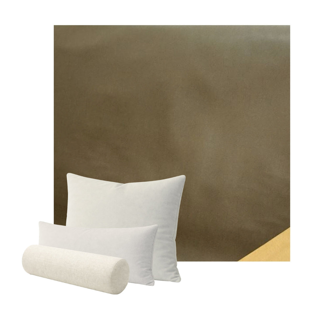 Rich Brown Faux Leather Custom Pillow Cover