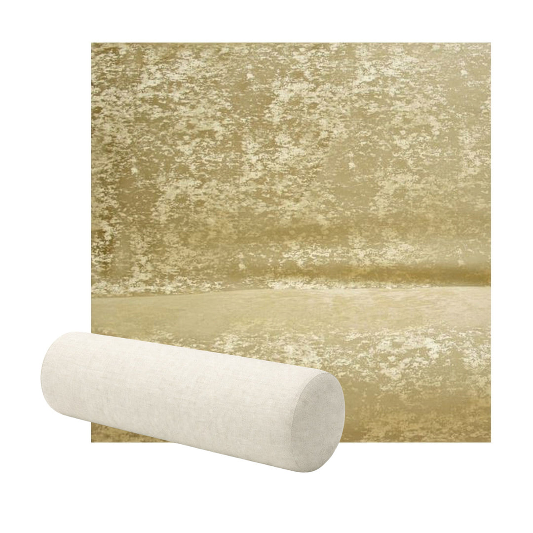 Textured Gold Premium Weave Bolster Pillow