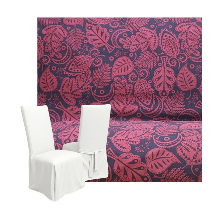 Berry Botanical Custom Dining Chair Cover