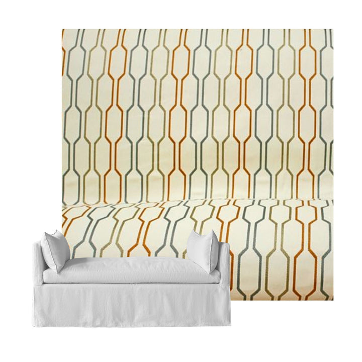 Mid-Century Chain Stripe Custom Daybed Cover