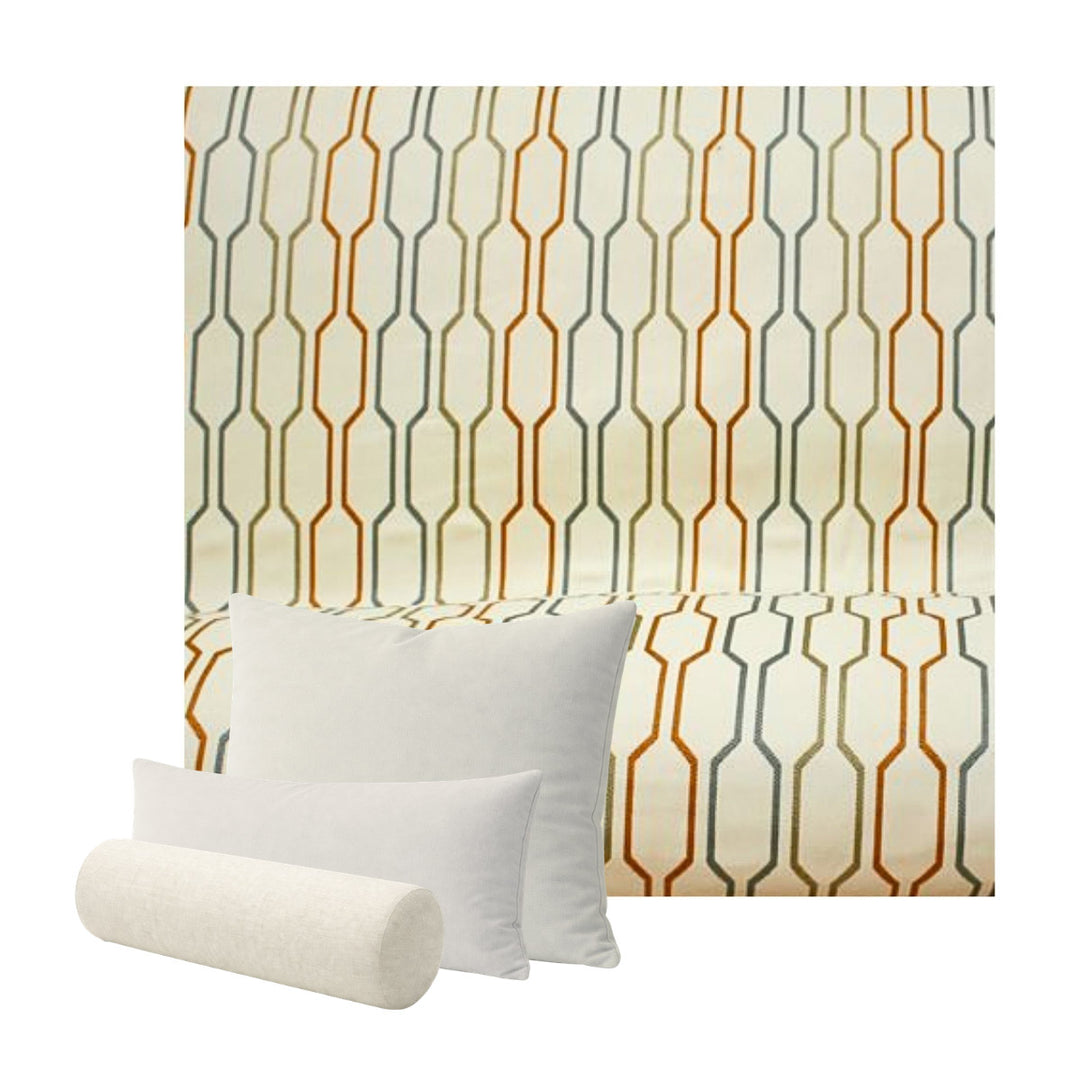 Mid-Century Chain Stripe Custom Pillow Cover