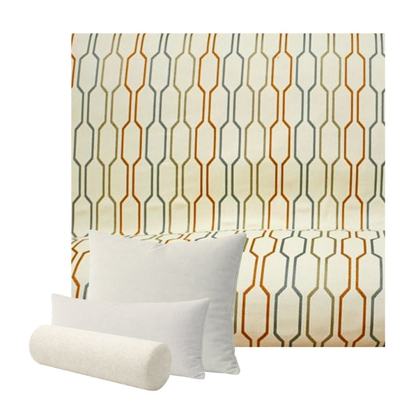 Mid-Century Chain Stripe Custom Pillow Cover