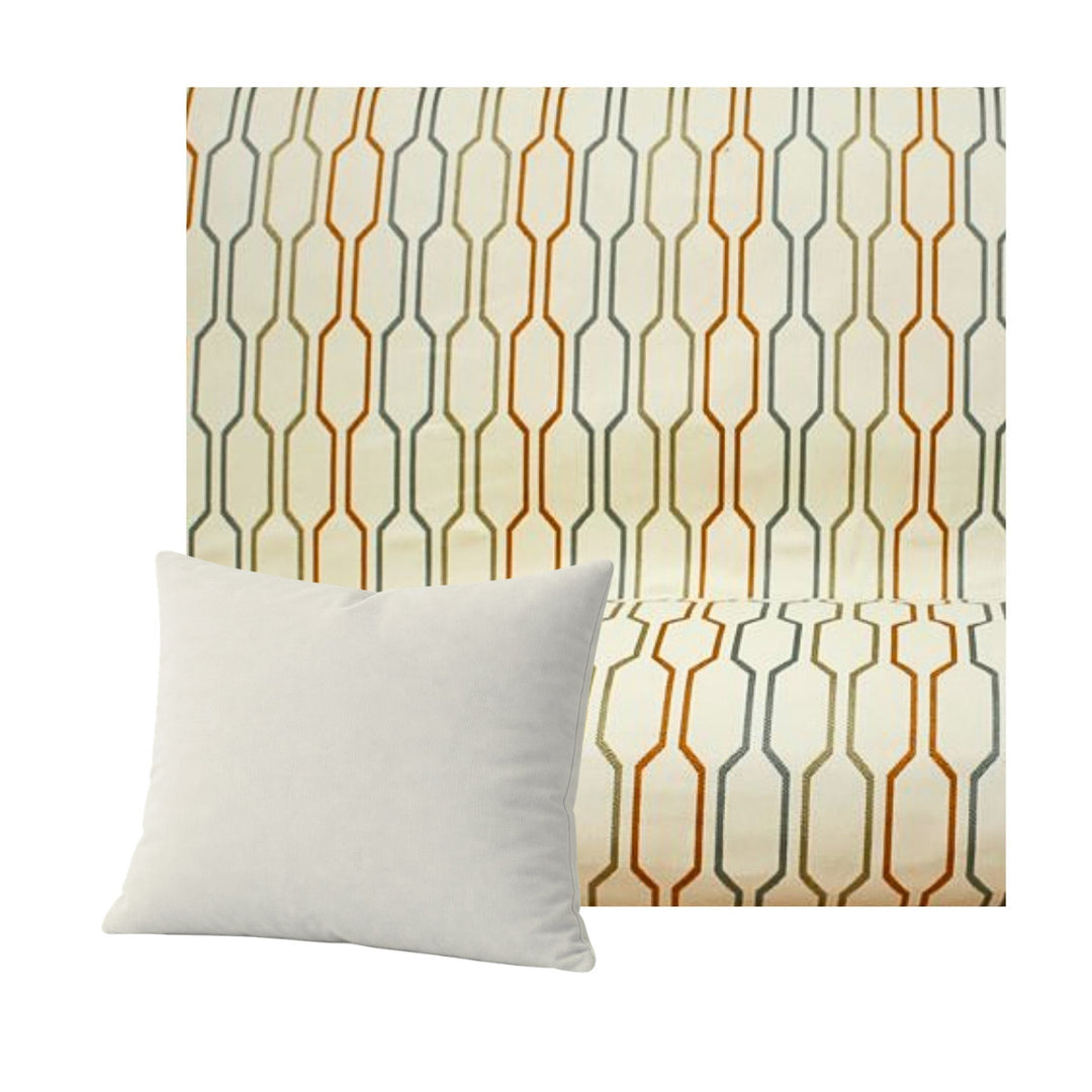 Mid-Century Chain Stripe Throw Pillow