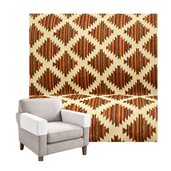 Southwest Sienna Chenille Custom Armrest Cover