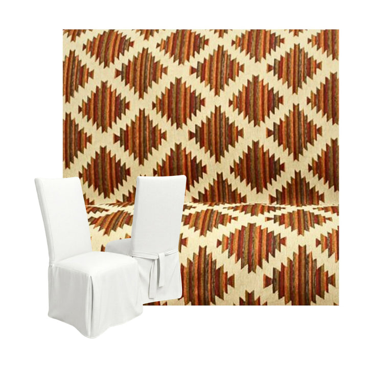Ultra-soft Sienna Chenille Custom Dining Chair Cover