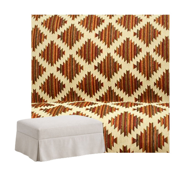 Ultra-soft Sienna Chenille Custom Ottoman Slipcover