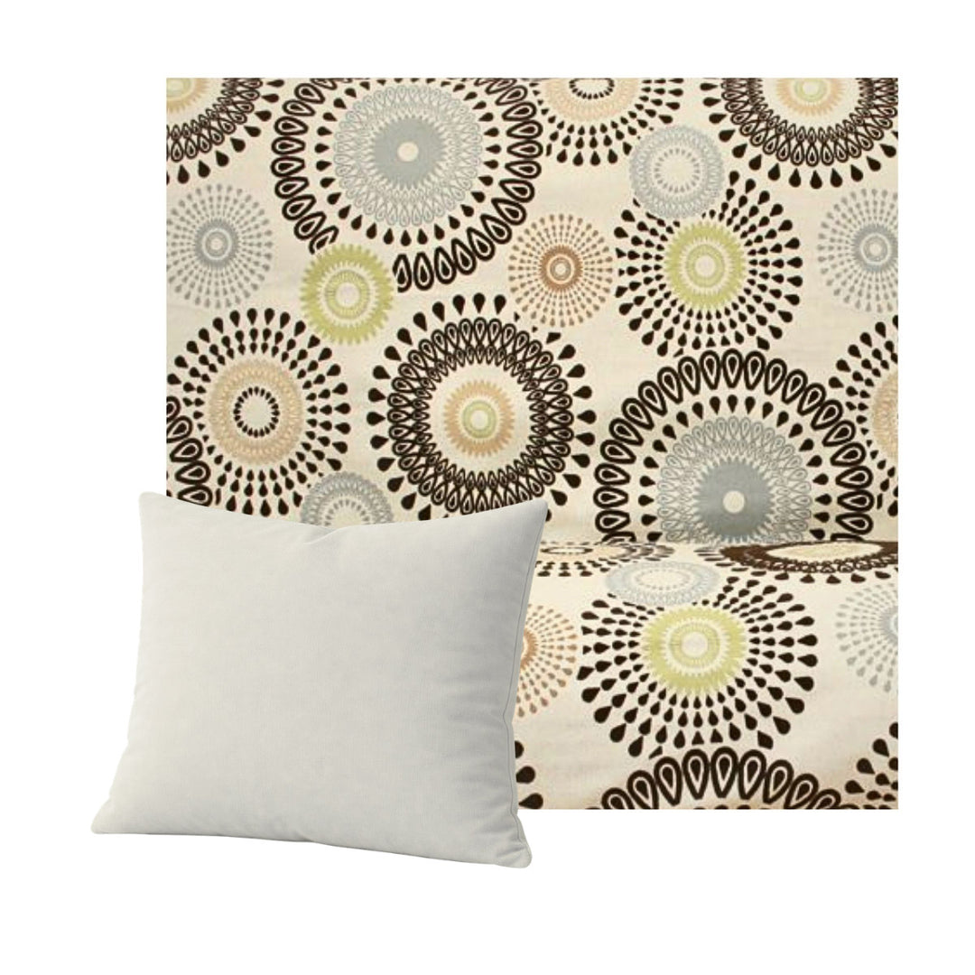 Geometric Earth Tones Linen Throw Pillow
