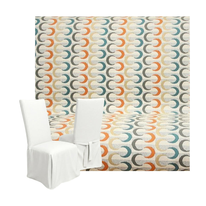 Retro Rainbow Custom Dining Chair Cover