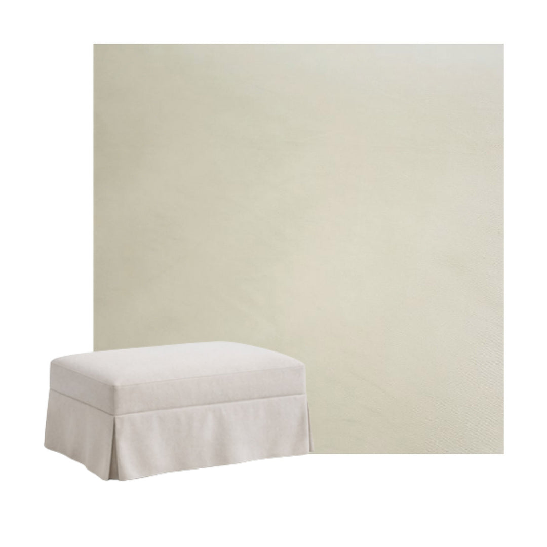 Durable Natural Ivory Ripstop Custom Ottoman Slipcover