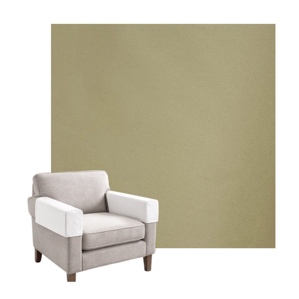 Rosemary Khaki Canvas Custom Armrest Cover