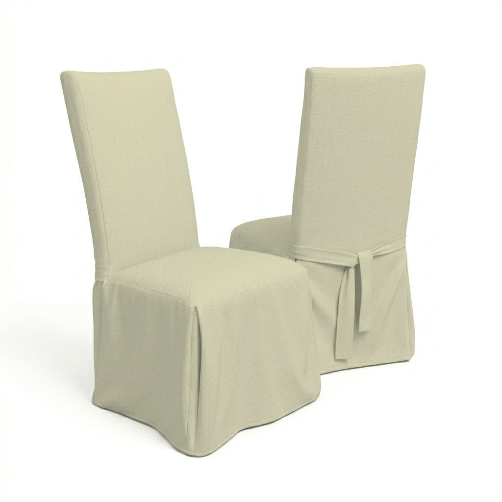 Rosemary Khaki Canvas Custom Dining Chair Cover