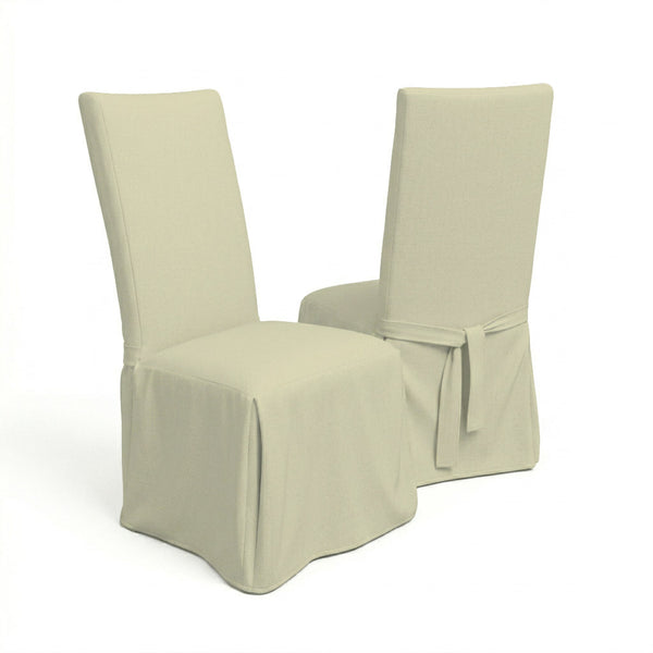 Rosemary Khaki Canvas Custom Dining Chair Cover