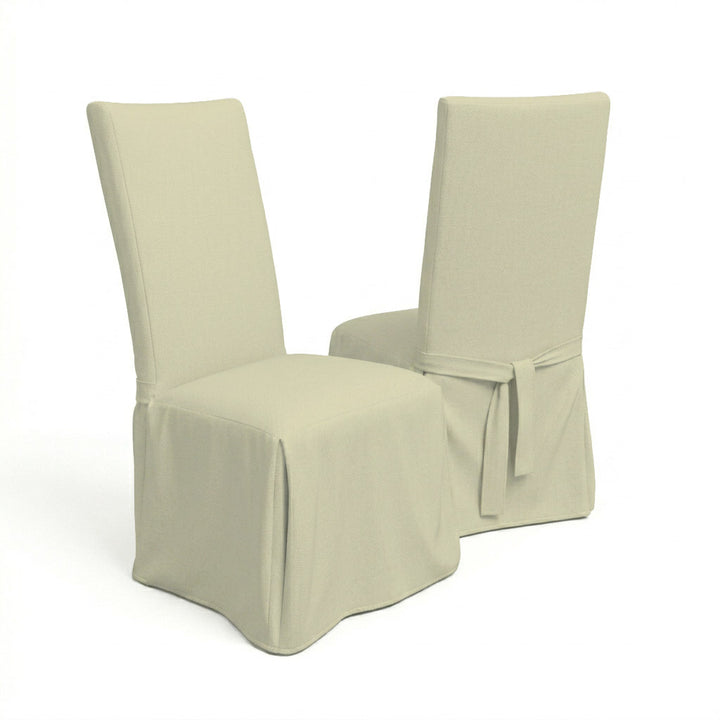 Rosemary Khaki Canvas Custom Dining Chair Cover