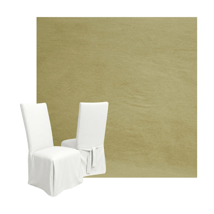 Light Green Canvas Custom Dining Chair Cover