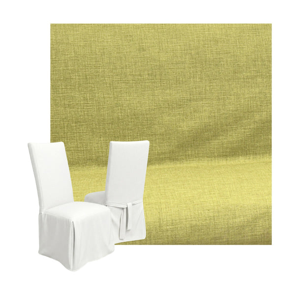 Chartreuse Linen Custom Dining Chair Cover