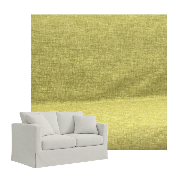 Pistachio Green Linen Custom Furniture Slipcover