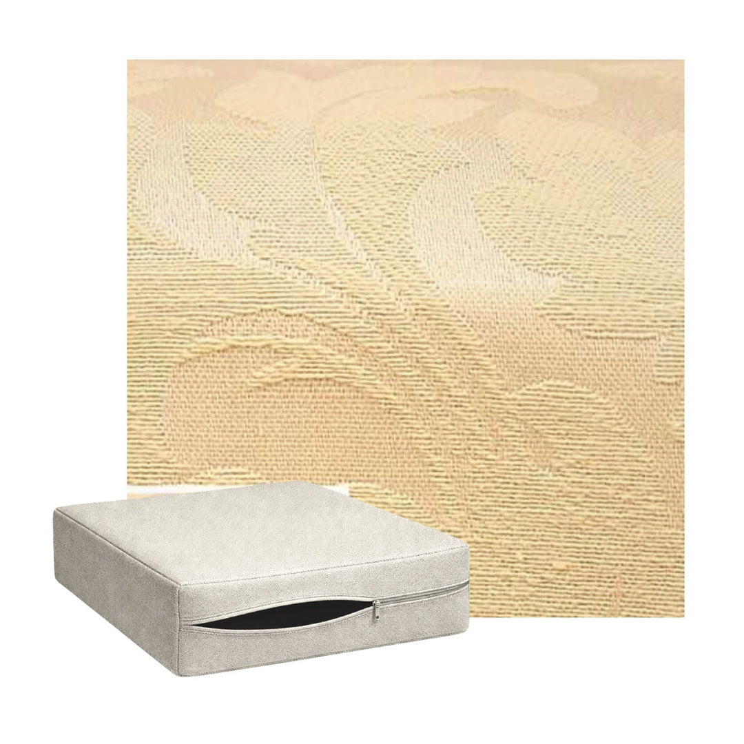 Textured Ivory Damask Custom Cushion Cover