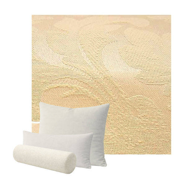 Textured Ivory Damask Custom Pillow Cover
