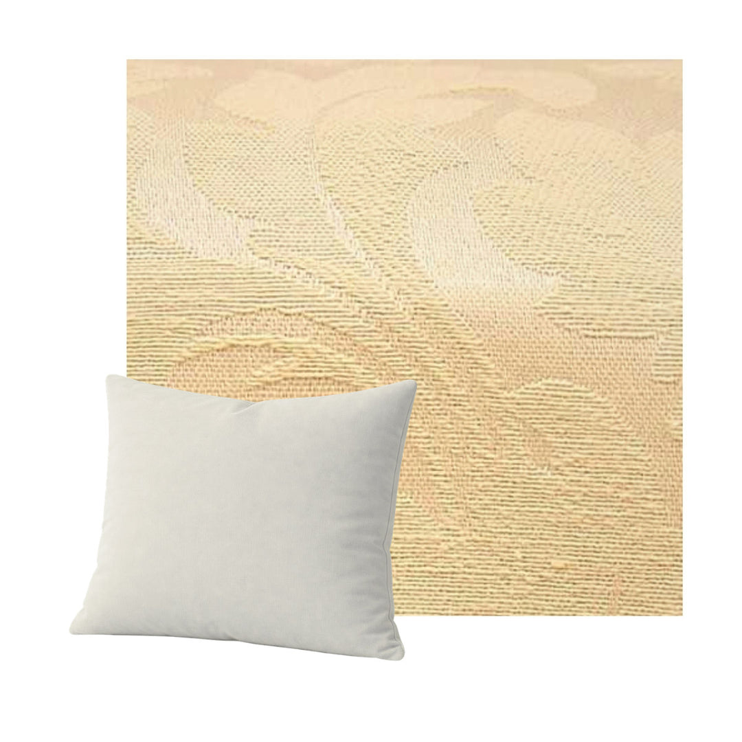 Textured Ivory Damask Throw Pillow