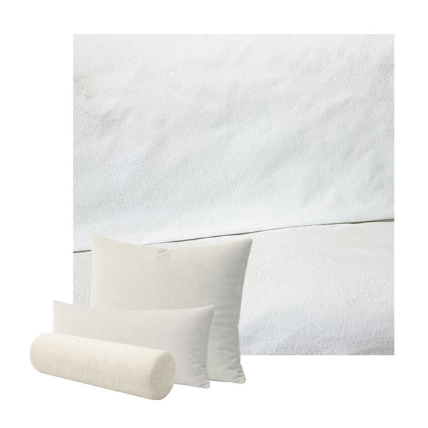 White Damask Custom Pillow Cover