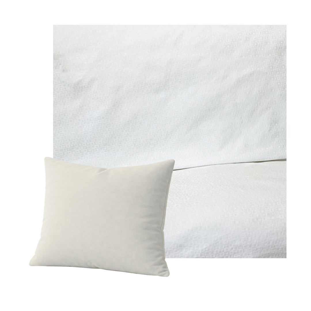 White Damask Throw Pillow