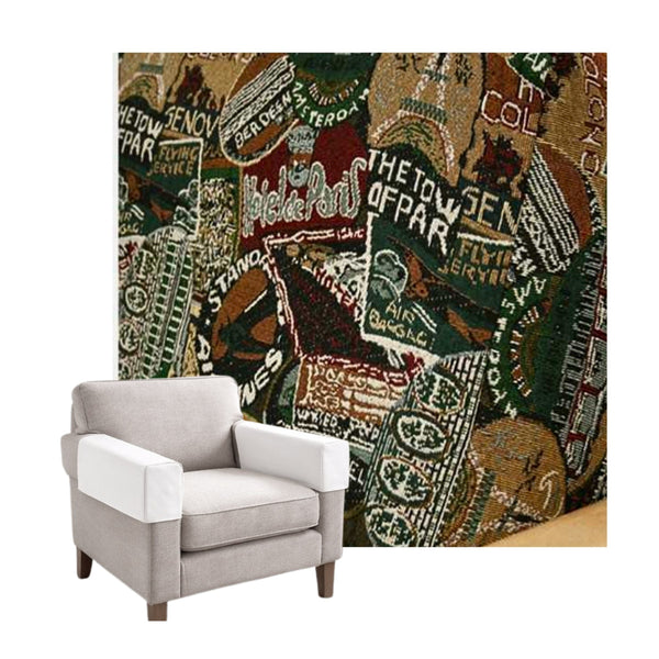 Vintage Travel Custom Armrest Cover