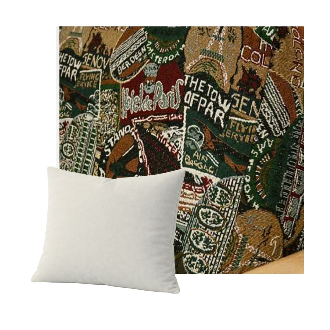 Vintage Travel Throw Pillow