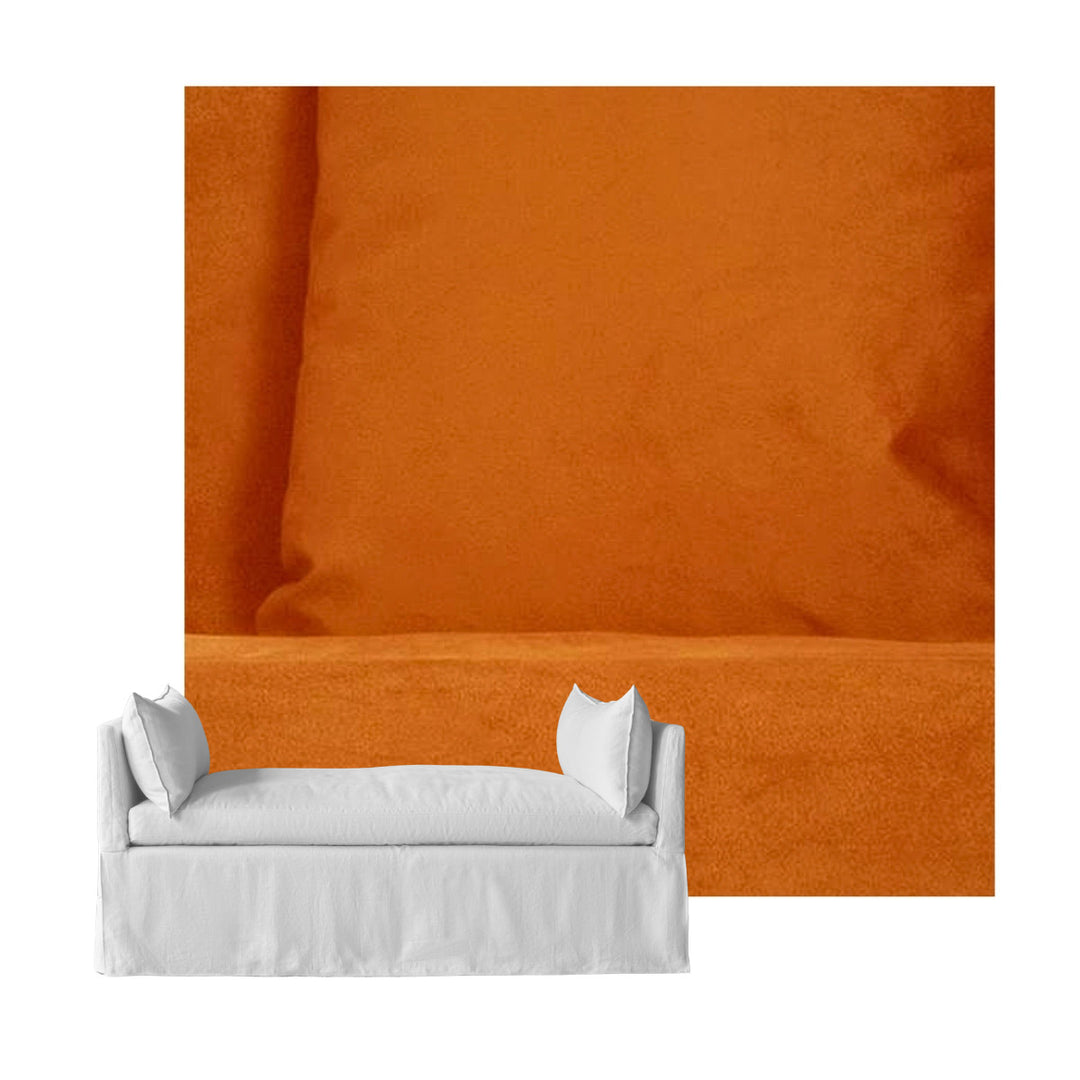 Spice Orange SuedeTouch Custom Daybed Cover