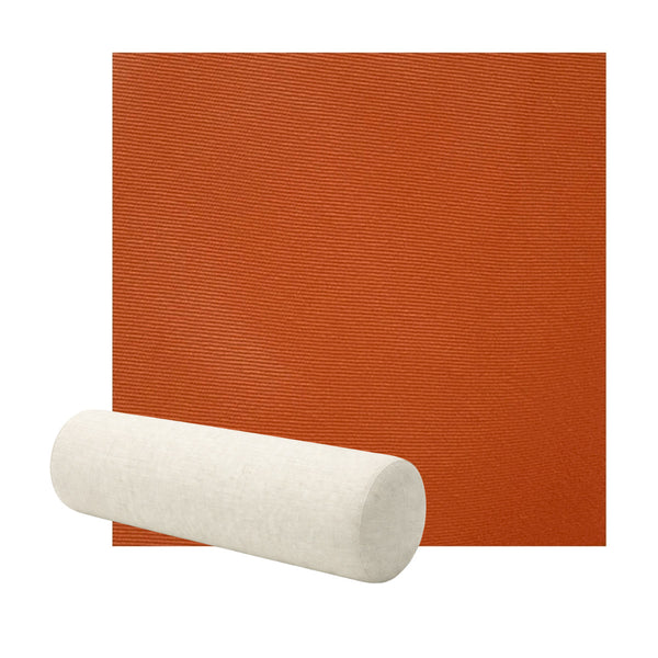 Relaxed Burnt Orange Canvas Bolster Pillow