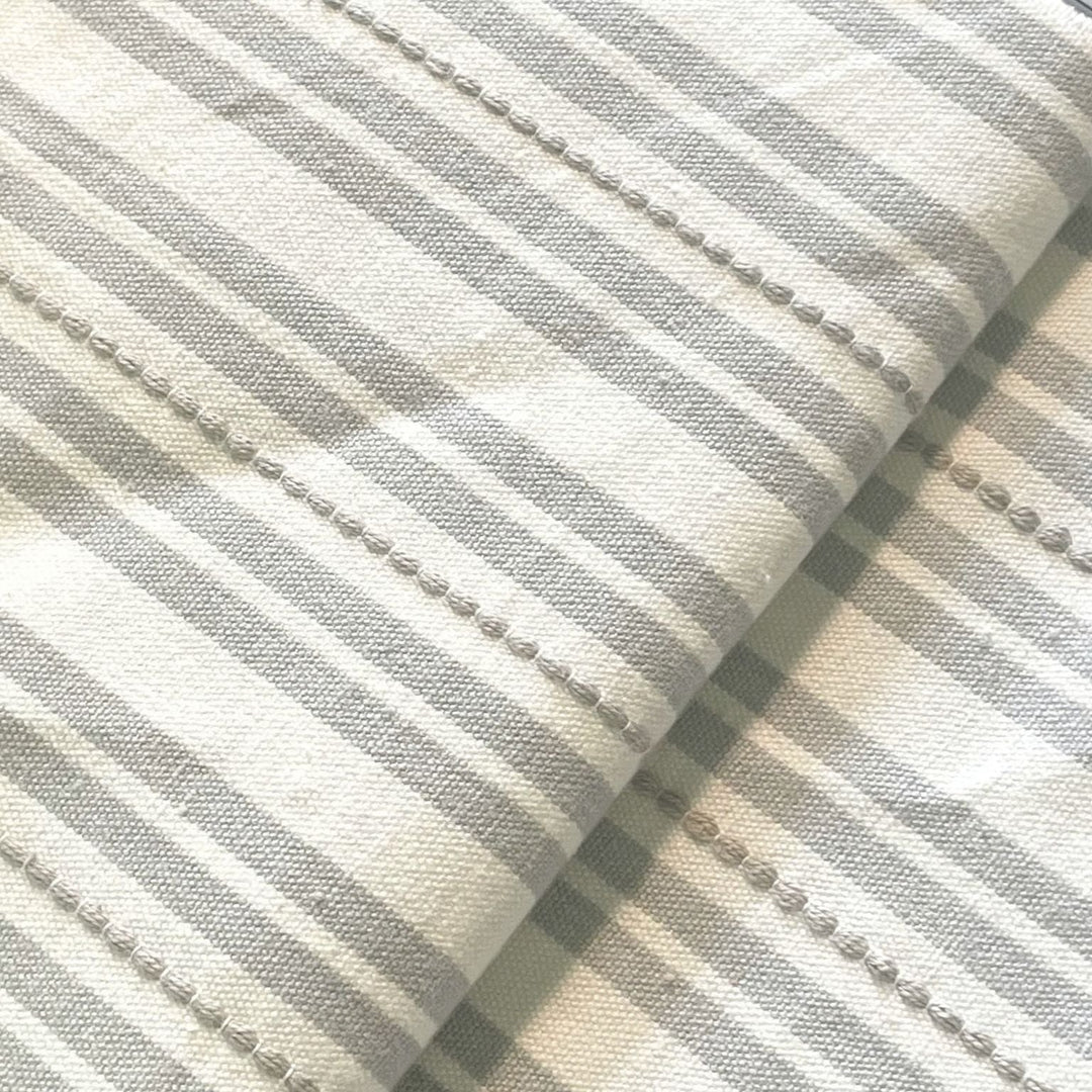 Driftwood Gray Stripe Custom Pillow Cover